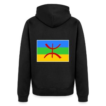 Amazigh - Veste à capuche bio Premium Unisexe - noir - Dos - Nico (187cm)