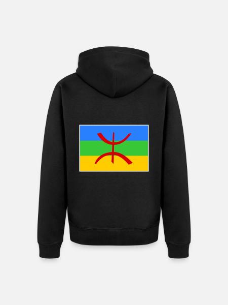 Amazigh - Unisex Premium Organic Zip Hoodie - black