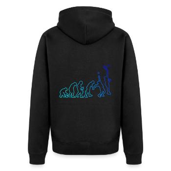 Paddle Racket Paddle Court Paddeltennis Schlägersp - Unisex Premium Bio Zip Hoodie - Schwarz - Hinten - Nico (187cm)