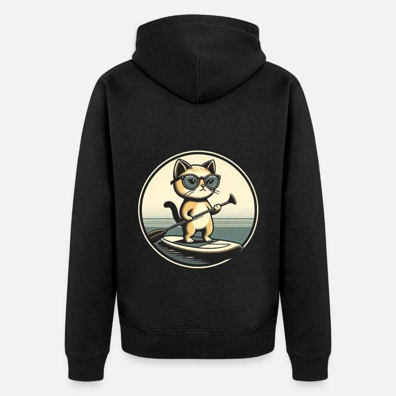 SUP pour chat - Veste à capuche bio Premium Unisexe - noir