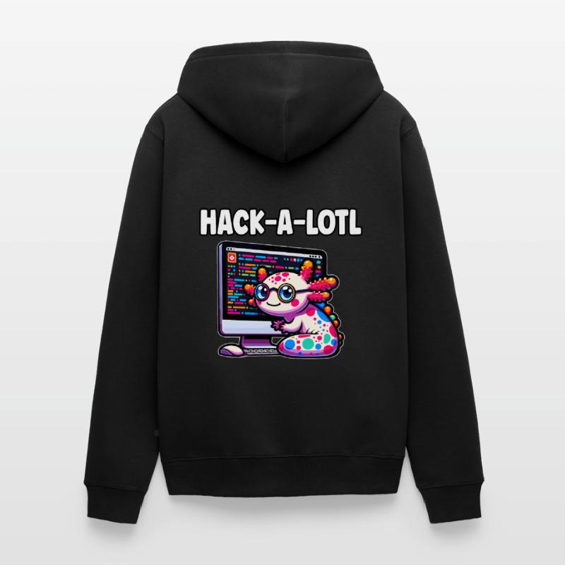Funny Coding Axolotl Programming Gift Unisex Premium Organic Zip Hoodie