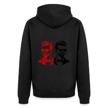 Équipe de marié de célibataire - Veste à capuche bio Premium Unisexe - noir - Dos - Nico (187cm)