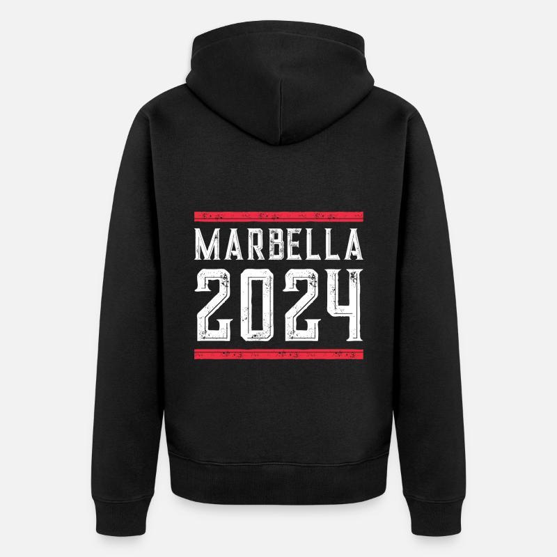 Jours fériés Marbella 2024 - Veste à capuche bio Premium Unisexe - noir