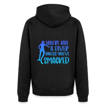 Vous n’êtes pas un plongeur à moins d’avoir frappé 3 - Veste à capuche bio Premium Unisexe - noir - Dos - Nico (187cm)