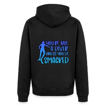 Vous n’êtes pas un plongeur à moins d’avoir frappé 3 - Veste à capuche bio Premium Unisexe - noir - Dos - Nico (187cm)