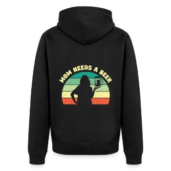 Bière Bière Drinker Party Pub Alcool - Veste à capuche bio Premium Unisexe - noir - Dos - Nico (187cm)