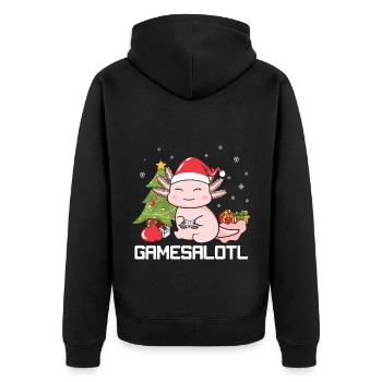 Cadeaux de Noël Noël - Veste à capuche bio Premium Unisexe - noir - Dos - Nico (187cm)