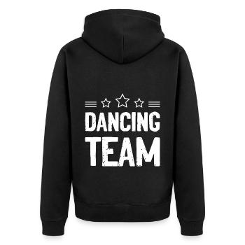 Équipe de danse Équipe de danse - Veste à capuche bio Premium Unisexe - noir - Dos - Nico (187cm)