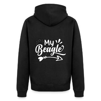 Mon Beagle - Veste à capuche bio Premium Unisexe - noir - Dos - Nico (187cm)