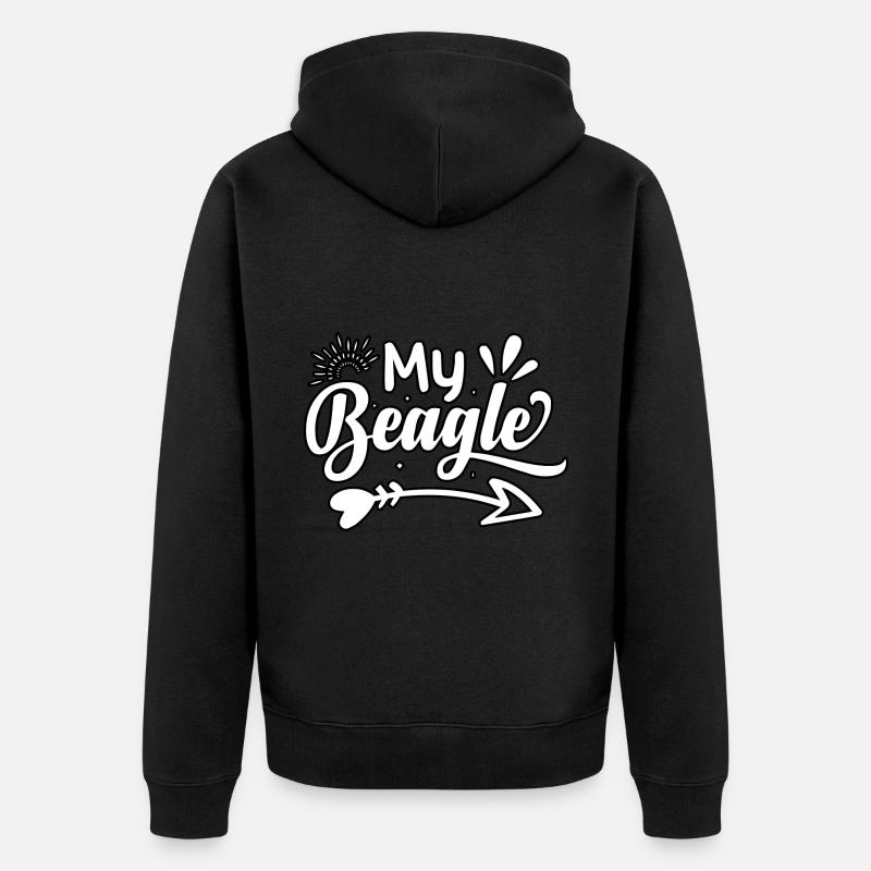 Mon Beagle - Veste à capuche bio Premium Unisexe - noir