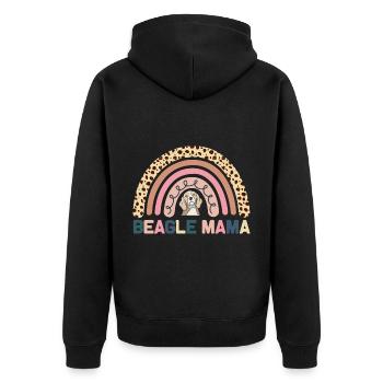 Maman Beagle - Veste à capuche bio Premium Unisexe - noir - Dos - Nico (187cm)
