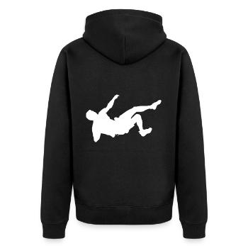 Escalade Bloc Escalade Bloc Hommes - Veste à capuche bio Premium Unisexe - noir - Dos - Nico (187cm)