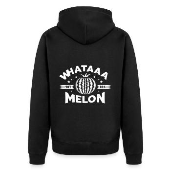 Whataaa Melon 7 - Veste à capuche bio Premium Unisexe - noir - Dos - Nico (187cm)