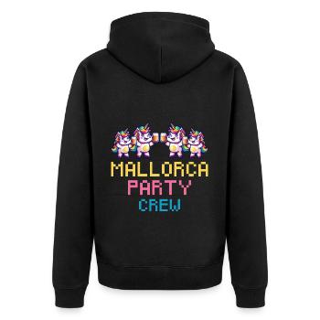 Licorne Majorque Party Crew Drôle - Veste à capuche bio Premium Unisexe - noir - Dos - Nico (187cm)