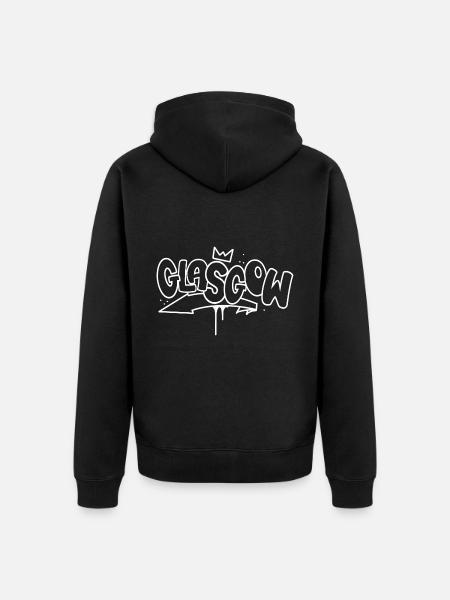 Glasgow Graffiti - Unisex Premium Organic Zip Hoodie - black