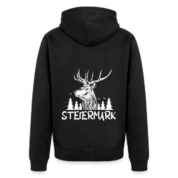 Styrie - Veste à capuche bio Premium Unisexe - noir - Dos - Nico (187cm)