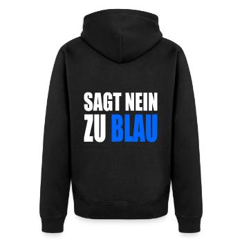 Dites non au bleu - Veste à capuche bio Premium Unisexe - noir - Dos - Nico (187cm)