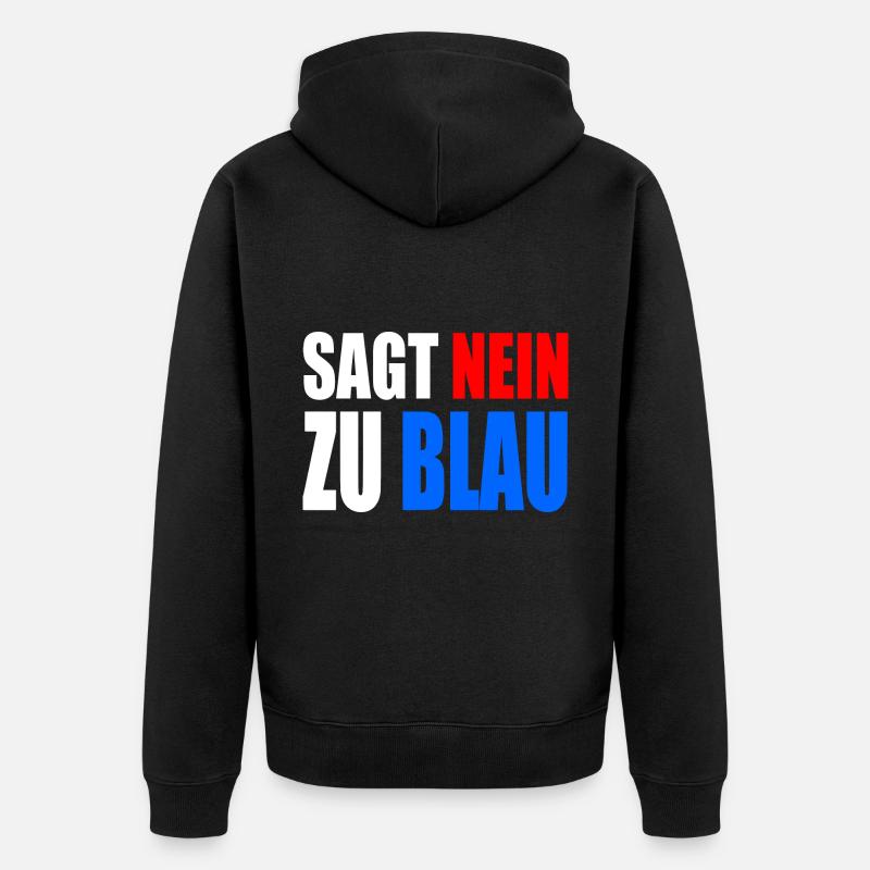 Dites non au bleu - Veste à capuche bio Premium Unisexe - noir