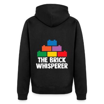 Brick Builder Toys Blocks Clamping Blocks Bricks - Unisex Premium Organic Zip Hoodie - black - Back - Nico (187cm)