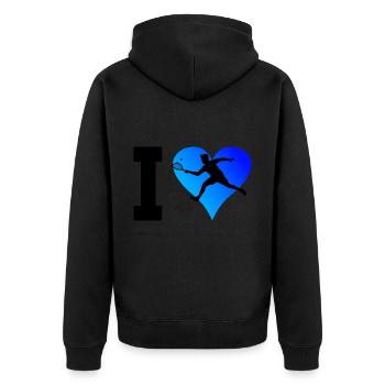Pickleball Games Pickleball Men's Racquetball - Unisex Premium Organic Zip Hoodie - black - Back - Nico (187cm)