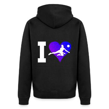 Volleyball Volleyball Masculin Femmes - Veste à capuche bio Premium Unisexe - noir - Dos - Nico (187cm)