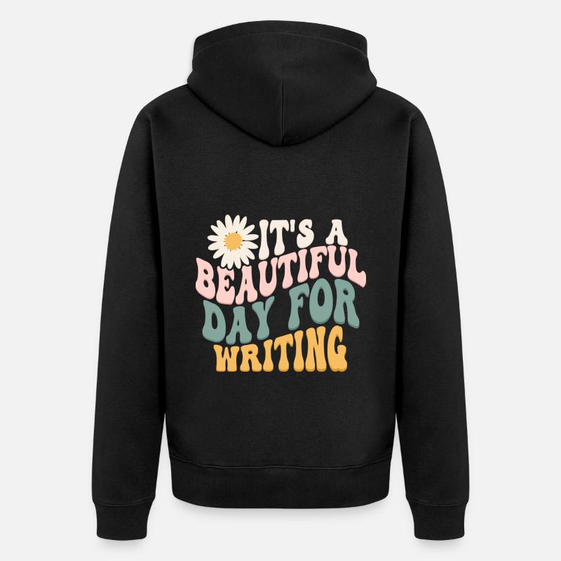 Écriture - Veste à capuche bio Premium Unisexe - noir