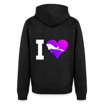 Diving Scuba Diver Diver Diver Women - Unisex Premium Organic Zip Hoodie - black - Back - Nico (187cm)