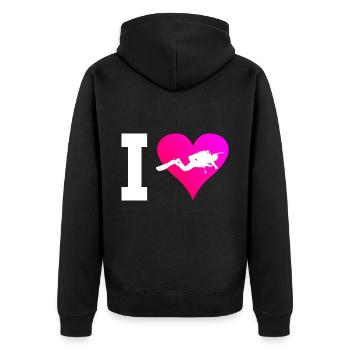 Scuba Diver Scuba Diving Diver Diver - Unisex Premium Organic Zip Hoodie - black - Back - Nico (187cm)