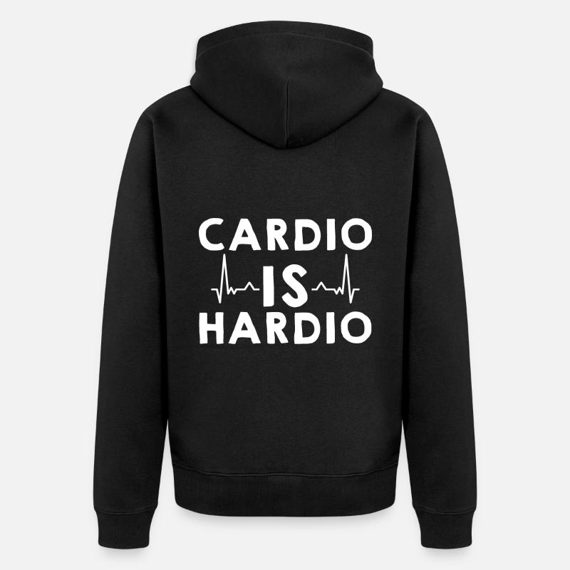 Cardio est Hardio 2 - Veste à capuche bio Premium Unisexe - noir