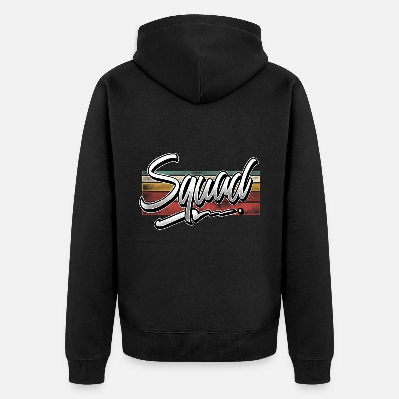 Squad - Unisex Premium Bio Zip Hoodie - Schwarz