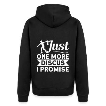 Discus Throw Discus Thrower Athletics Discus - Unisex Premium Organic Zip Hoodie - black - Back - Nico (187cm)