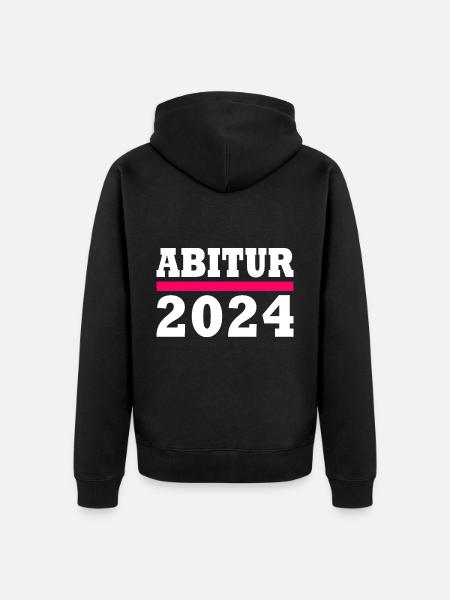 Abitur 2024 - Unisex Premium Bio Zip Hoodie - Schwarz
