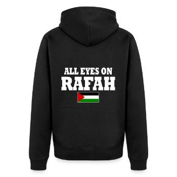 all eyes on rafah - Veste à capuche bio Premium Unisexe - noir - Dos - Nico (187cm)
