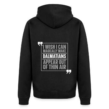 Dalmatian Dog - Unisex Premium Organic Zip Hoodie - black - Back - Nico (187cm)