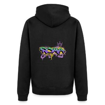 Rome Roma Italie Ville Graffiti Spray Sprayer - Veste à capuche bio Premium Unisexe - noir - Dos - Nico (187cm)