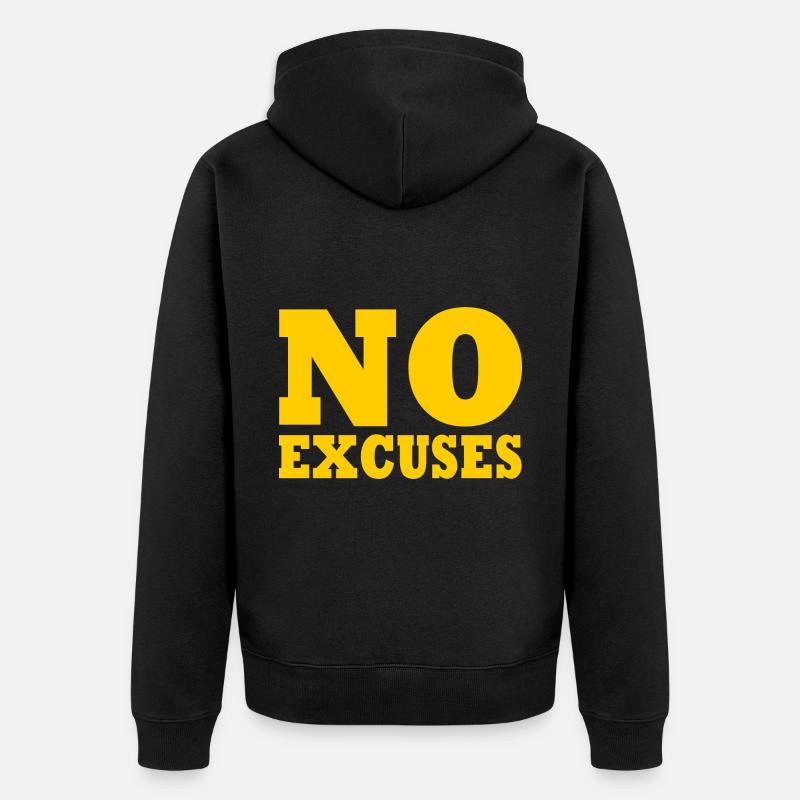 No excuses - Veste à capuche bio Premium Unisexe - noir