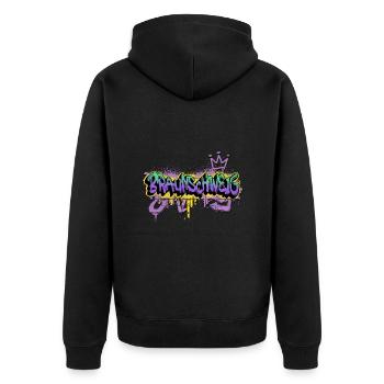Braunschweig Deutschland Stadt Graffiti Sprayer - Unisex Premium Bio Zip Hoodie - Schwarz - Hinten - Nico (187cm)