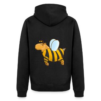 Costume d’abeille Capybara - Veste à capuche bio Premium Unisexe - noir - Dos - Nico (187cm)