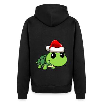 Turtle Comic Christmas - Veste à capuche bio Premium Unisexe - noir - Dos - Nico (187cm)