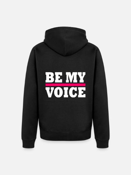 Be my voice iran - Unisex Premium Organic Zip Hoodie - black