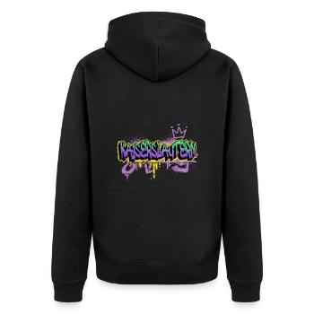 Kaiserslautern Deutschland Graffiti Spray Sprayer - Unisex Premium Bio Zip Hoodie - Schwarz - Hinten - Nico (187cm)