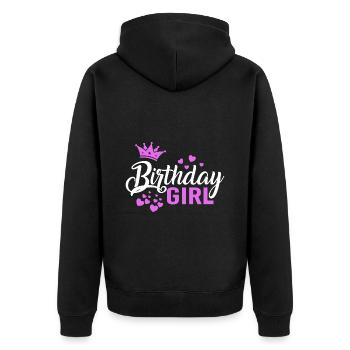Anniversaire Fille Idée cadeau Anniversaire - Veste à capuche bio Premium Unisexe - noir - Dos - Nico (187cm)