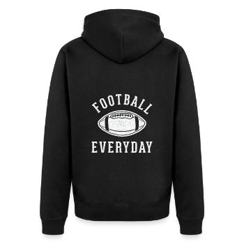 Football américain tous les jours Cadeau de devis - Veste à capuche bio Premium Unisexe - noir - Dos - Nico (187cm)