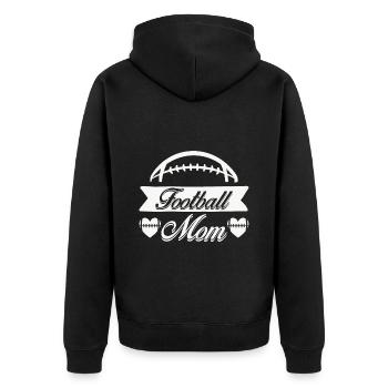 Football Maman Footballeuse Fière Mère - Veste à capuche bio Premium Unisexe - noir - Dos - Nico (187cm)