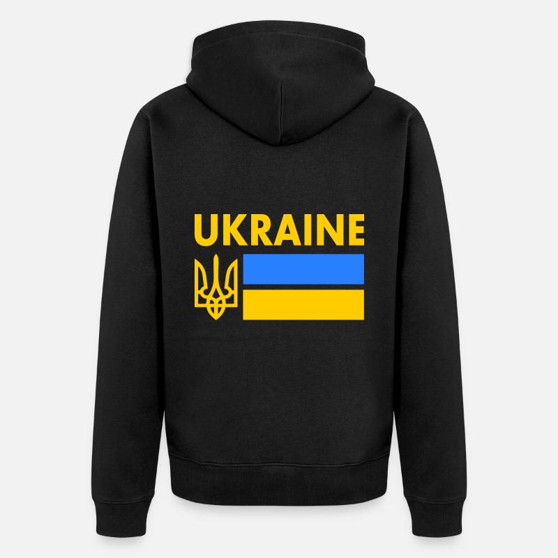 Ukraine - Veste à capuche bio Premium Unisexe - noir