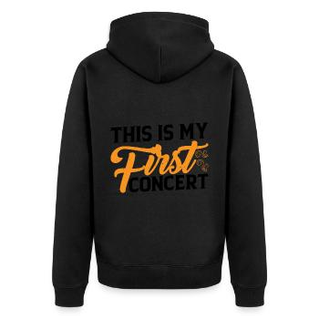 This Is My First Concert 41 - Unisex Premium Organic Zip Hoodie - black - Back - Nico (187cm)