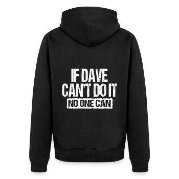 Drôle Dave - Veste à capuche bio Premium Unisexe - noir - Dos - Nico (187cm)
