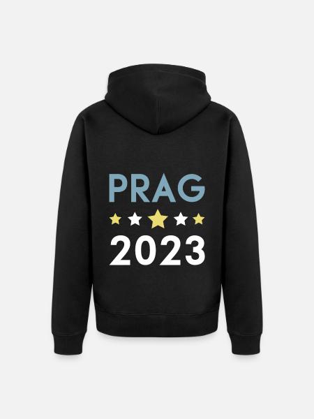 Prague 2023 Krona - Unisex Premium Organic Zip Hoodie - black