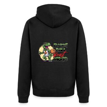 Basketball Dinosaure T-Rex Animal Player Cartoon - Veste à capuche bio Premium Unisexe - noir - Dos - Nico (187cm)