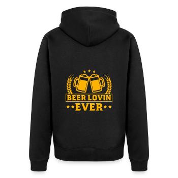 Bière Lovin Ever Bière Amateurs de bière Buveurs de bière - Veste à capuche bio Premium Unisexe - noir - Dos - Nico (187cm)